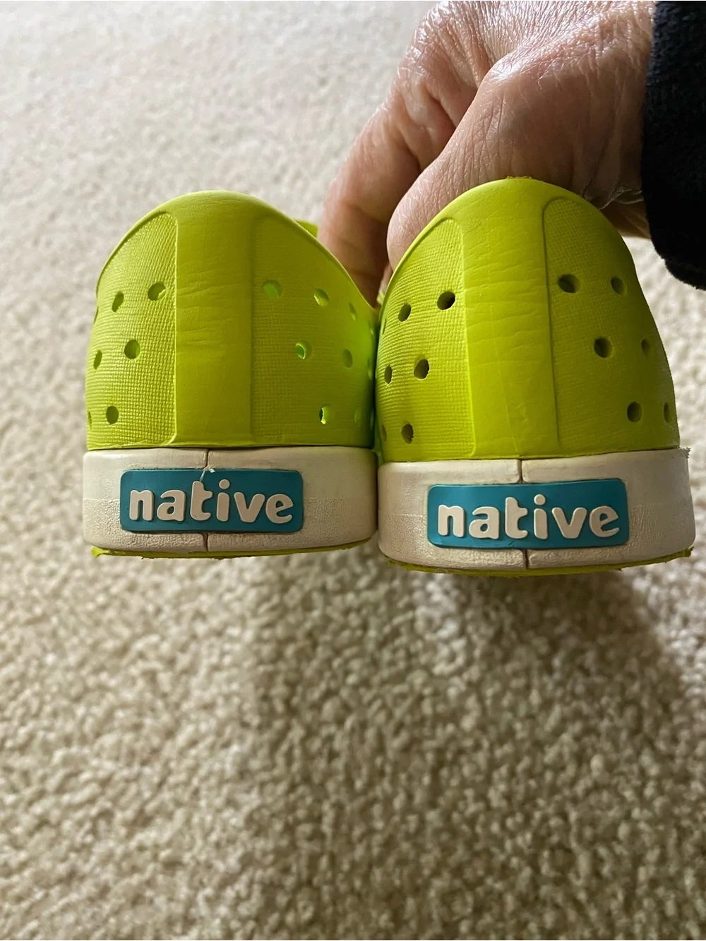 Native Kids Water Shoes Jefferson Slip-On - Neon Lime